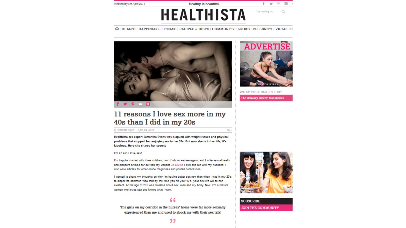 11 reasons I love sex more in my 40s than I did in my 20s - Healthista